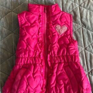 Pink Heart Quilted Vest Size 18 Months